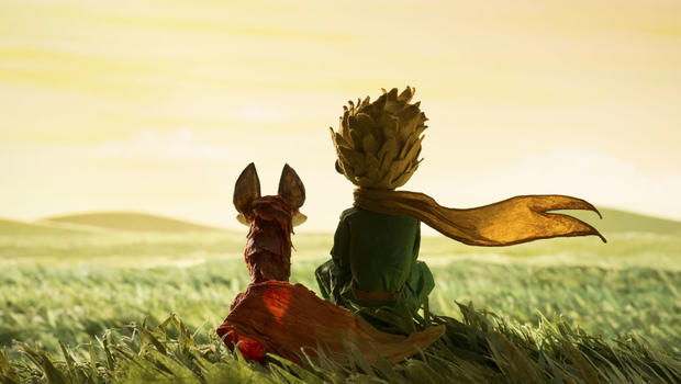 the Little Prince and the Fox sitting