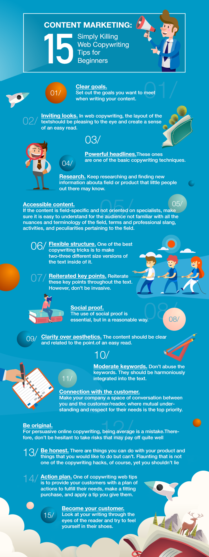 Infographic with Best Copywriting Tips
