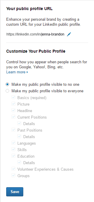 How do I hide my LinkedIn public profile