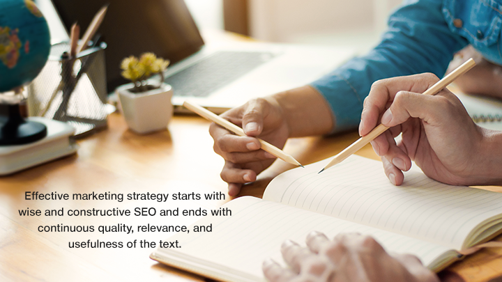 effective marketing strategy starts with wise and constructive SEO