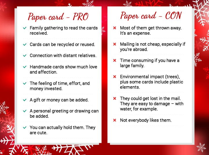 Paper cards pros and cons