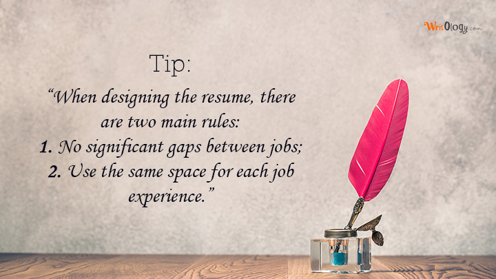 rules to remember when writing a resume