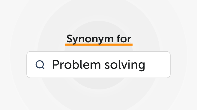 problem solving means synonym